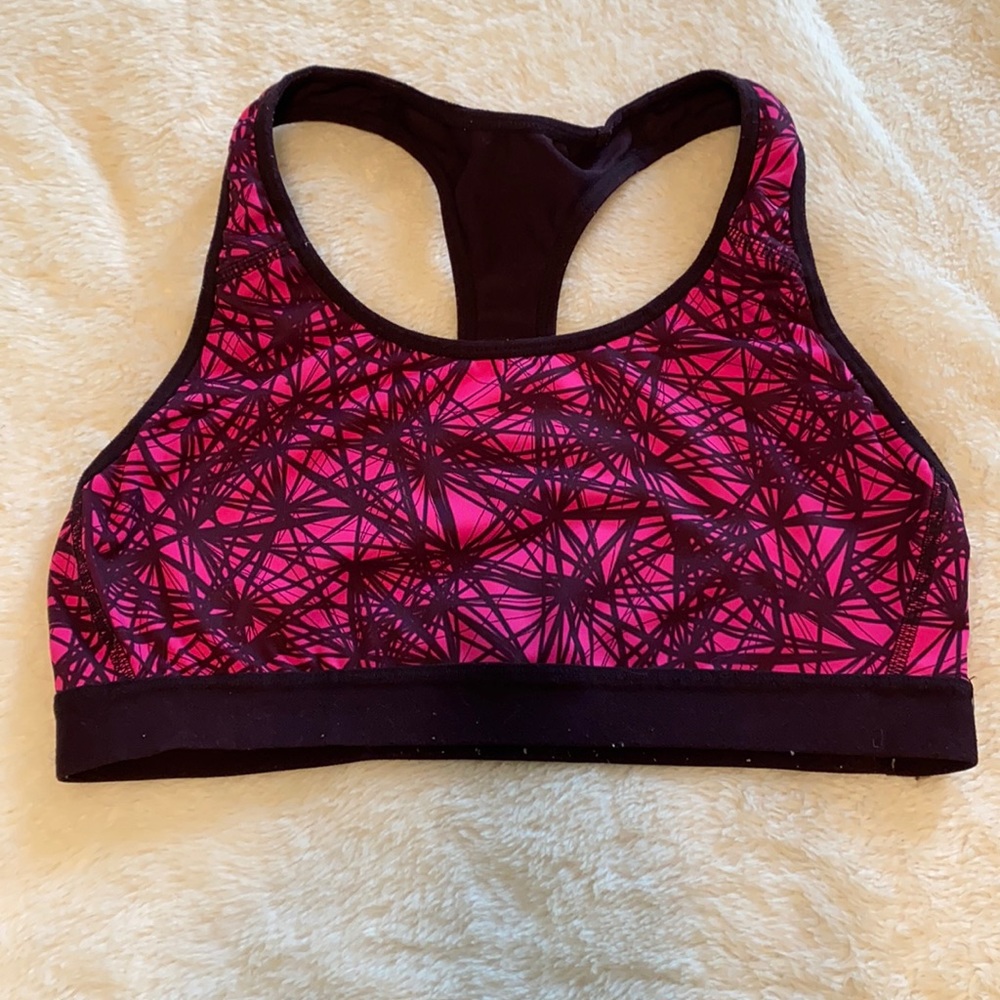 PowerCore Pink & Purple Sports bra Size Medium
